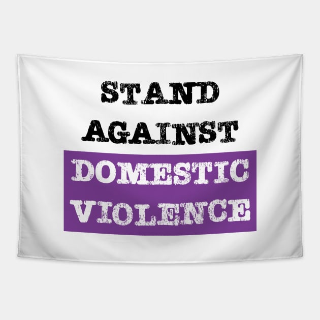 Stand against domestic violence Tapestry by Magic Moon