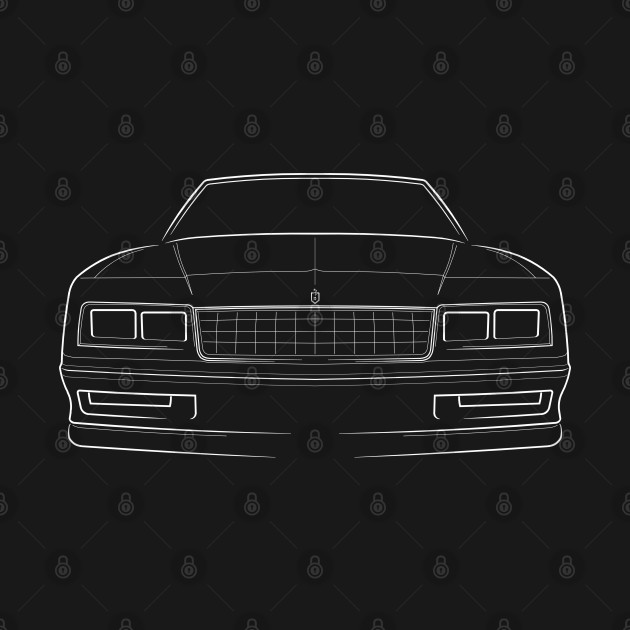 front/back - 1984 Chevy Monte Carlo SS - stencil, white by mal_photography