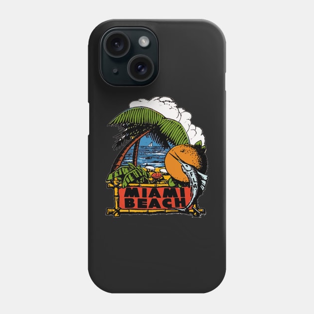 Vintage Style Miami Beach Design Phone Case by zsonn