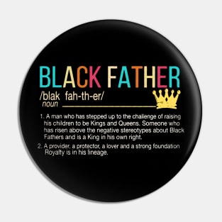 Black Father Vintage T shirt Pin