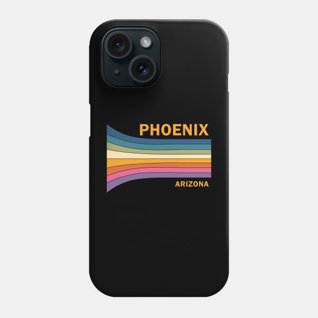 Retro Vintage 70s Phoenix Arizona Gift Phone Case by JKFDesigns