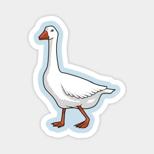 White Goose Bird Repeating Pattern Magnet