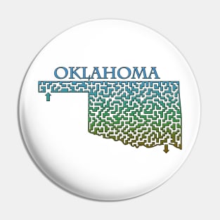 State of Oklahoma Colorful Maze Pin