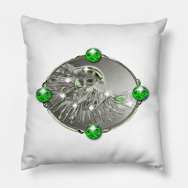 Eagle in Flight Pillow by KC Morcom aka KCM Gems n Bling aka KCM Inspirations