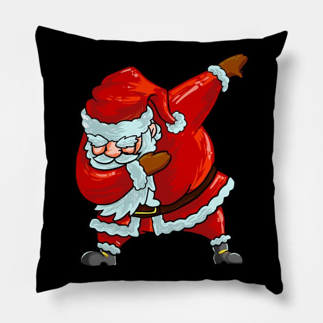 Dabbing Santa Christmas Pillow by AdeShirts