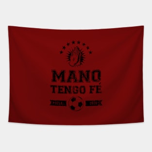 Mano Tengo Fe - Black Lettering Tapestry