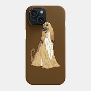 Afghan hound, cute dog handdrawn design Phone Case