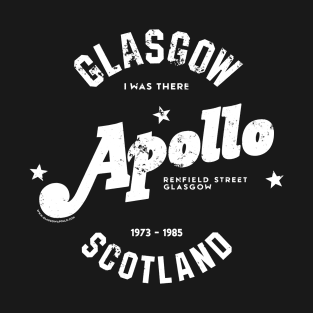 Glasgow Apollo Scotland I Was There White Design Retro Aged Look T-Shirt