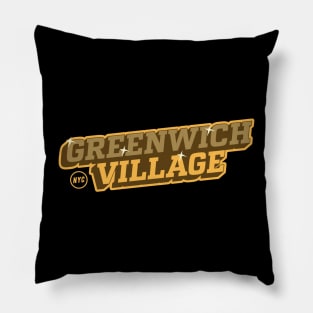 Greenwich Village Vibe: Urban Hip T-shirt Collection for NYC Trendsetters Pillow