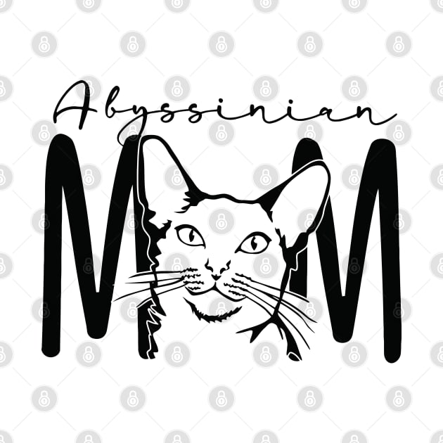 Cat Lover Gift - Abyssinian Mom - Ticked Tabby Cat Breed - Cat Mom - Rescue Kitten - Personalized Gifts For Mama - Unisex Graphic Tee by bob2ben