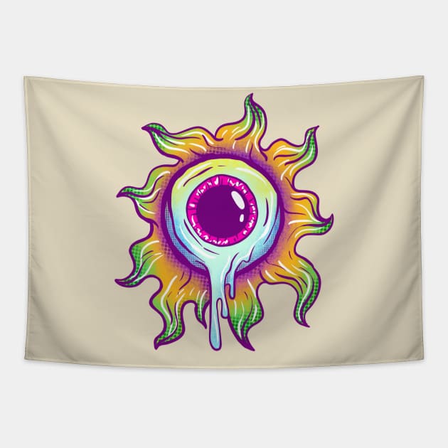 Trippy Melted Eye Tapestry by yogisnanda