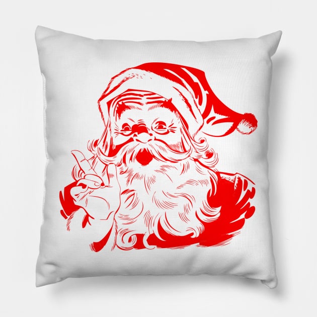 Red Santa Claus Pillow by DulceDulce