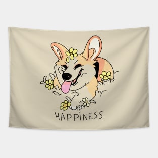 Corgi happiness Colored 2nd edition Tapestry