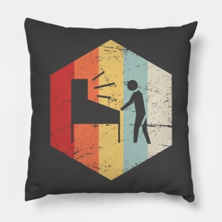 Retro 70s Pinball Player Pillow