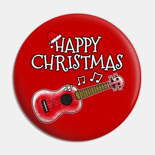 Christmas Ukulele Ukulelist Music Teacher Xmas 2022 Pin