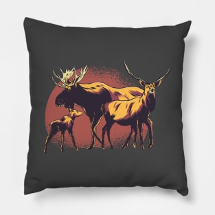 moose family Pillow