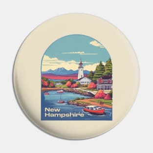 New Hampshire Vintage Design Pin