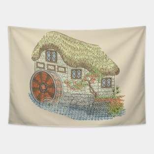 Vintage House Patch Tapestry