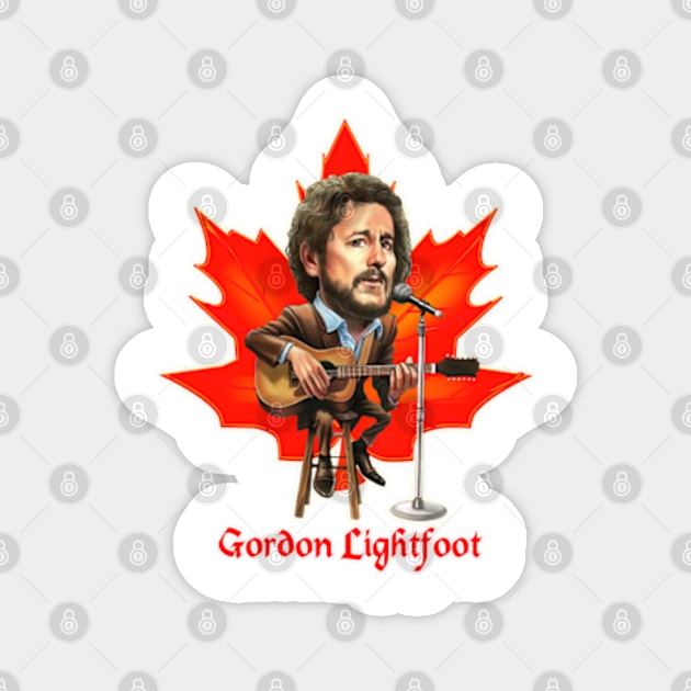 gordon lightfoot famous singer from canada Magnet by SKULLBERRY