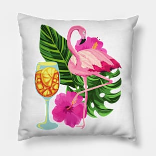 Summer Flamingo Pillow