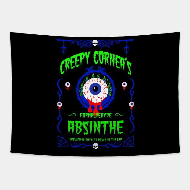 ABSINTHE MONSTERS 13 (CREEPY CORNEA) Tapestry by GardenOfNightmares