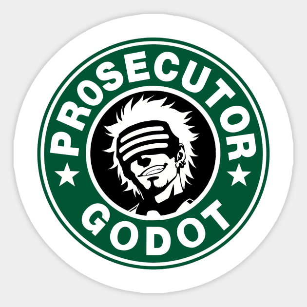 Prosecutor Godot Coffee - Phoenix Wright - Sticker | TeePublic