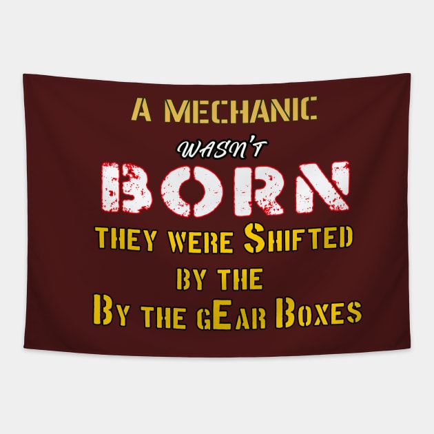 Funny Mechanic Gift, Best gear for Mechanic, Cool and Funny mechanic line Tapestry by Nocrayons