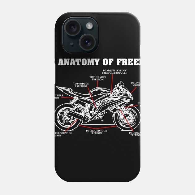 The Anatomy Of Freedom T shirt For Biker Phone Case by Kaileymahoney