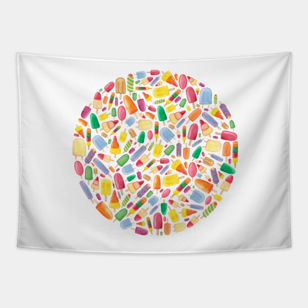 Ice Lolly Circle Tapestry by Elena_ONeill