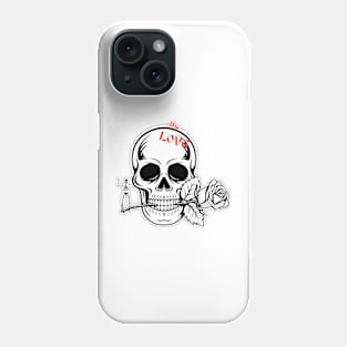 skull skeleton tshirt Phone Case