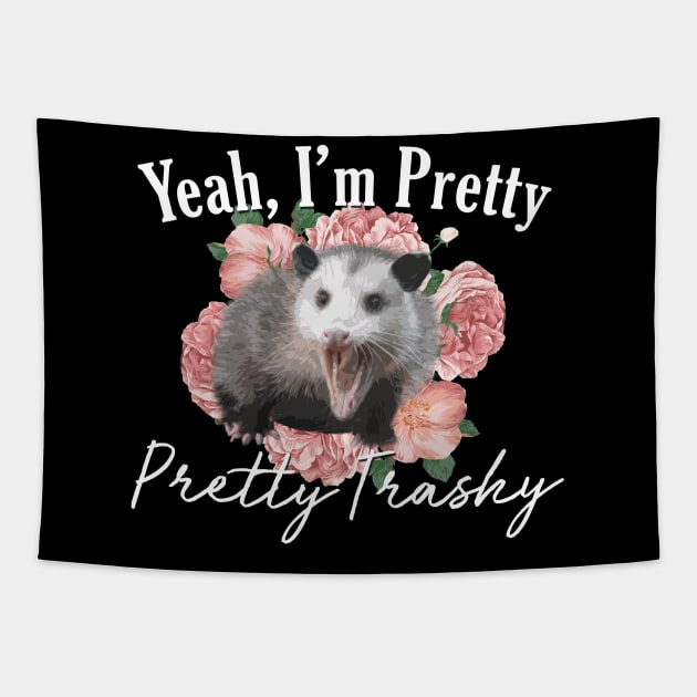 Pretty Trashy Opossum Tapestry by giovanniiiii