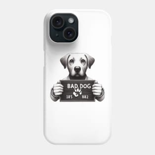 Illustrated Bad Dog Jail Mugshot Phone Case