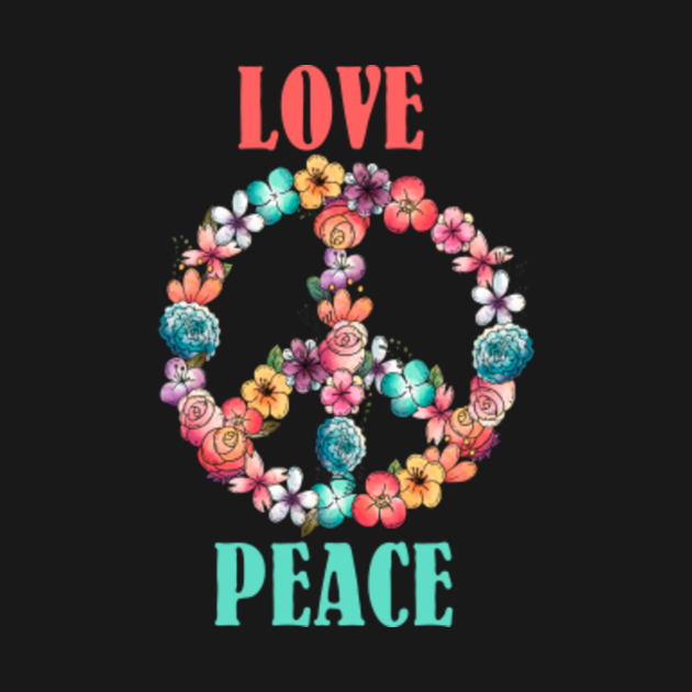 PEACE SIGN LOVE T Shirt 60s 70s Tie Die Hippie Costume - Peace Sign ...