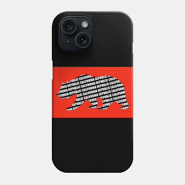 California Republic Flag Bear Phone Case by 2Divided