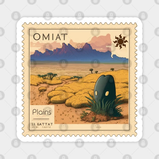 MTG - Plains Stamp - Omiat - Postage Stamp Series Magnet by SLMGames