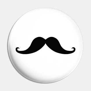 Black Mustache Large Pin