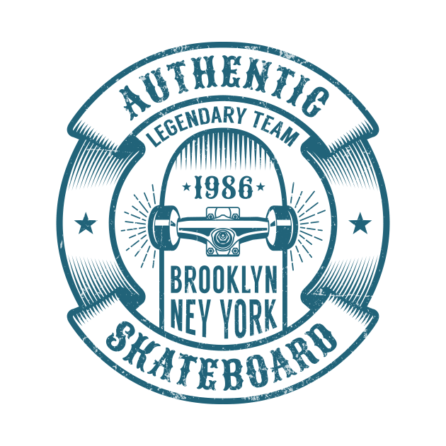 Skateboarding logo in retro style by Agor2012