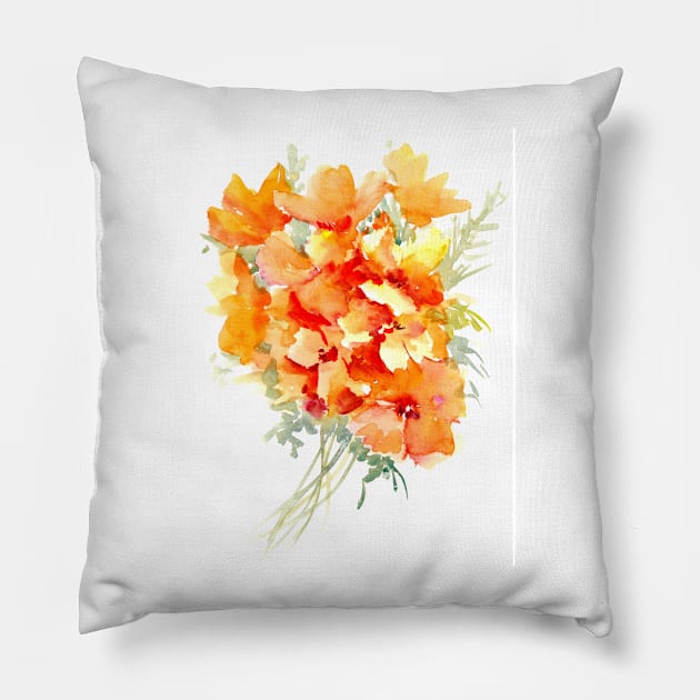 Californian Poppies Pillow by surenart