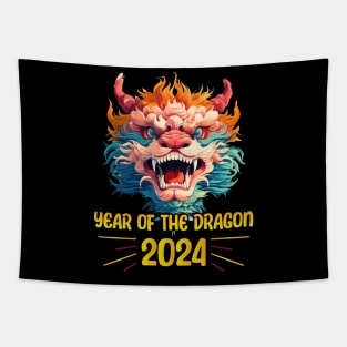 Majestic 2024 Dragon - Lunar New Year Celebration Design Tapestry