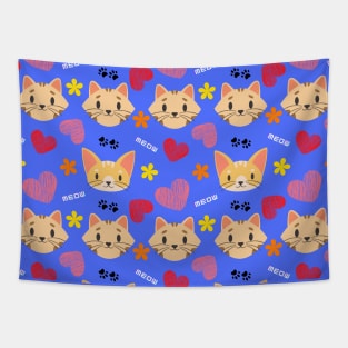 Cat Lover Pattern Tapestry