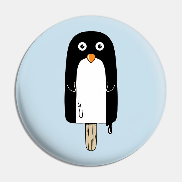 Penguin ice scream Pin by coffeeman