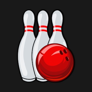 Bowling ball and pin play bowling-team T-Shirt