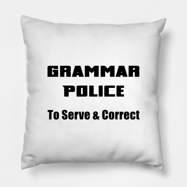 Grammar Police Pillow by imphavok