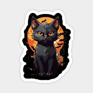 Halloween Black Cat Magnet