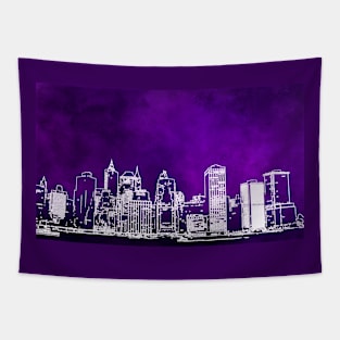 Purple Manhattan Tapestry