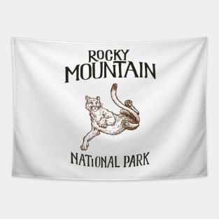 Rocky Mountain National Park: Falling Mountain Lion Tapestry