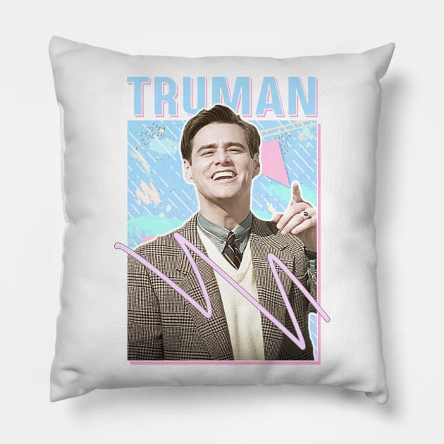 Truman /// Retro design Pillow by HectorVSAchille