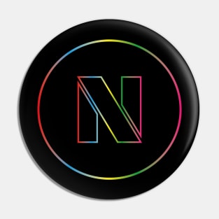 letter N colorful design Pin