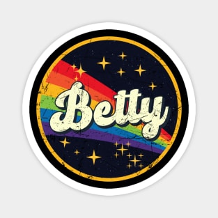 Betty // Rainbow In Space Vintage Grunge-Style Magnet