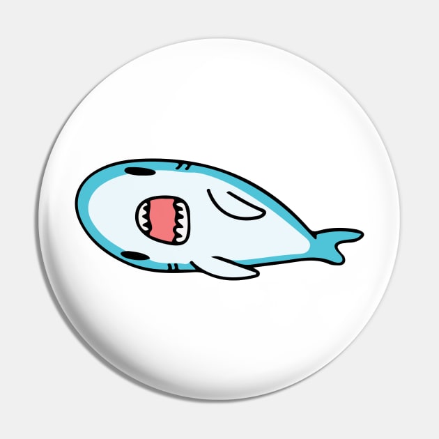 Sad Shark Pin by imlying